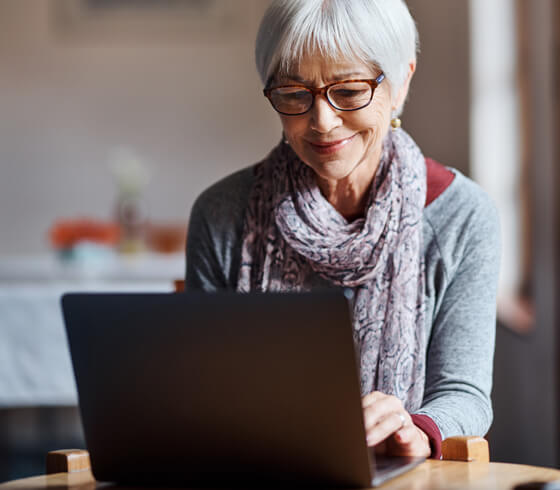 Shot of a senior woman using a laptop